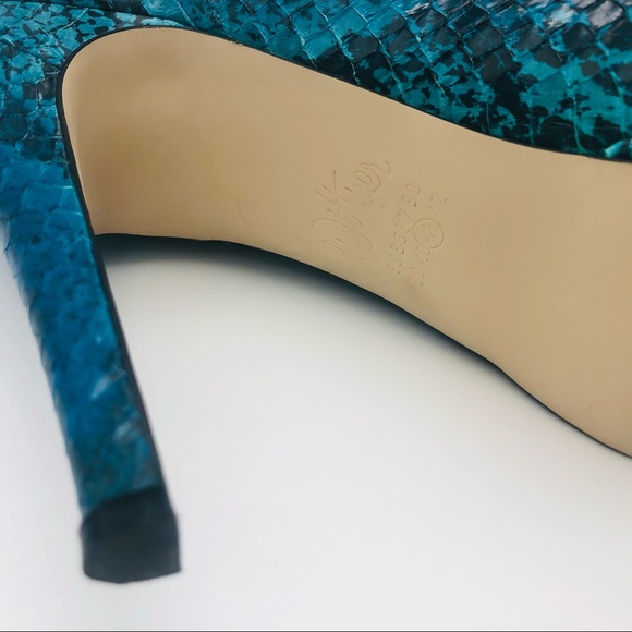 WITTNER Atwell SNAKESKIN leather Stiletto Heel Shoes | Size : 41  ~ NEW - Picture 13 of 15